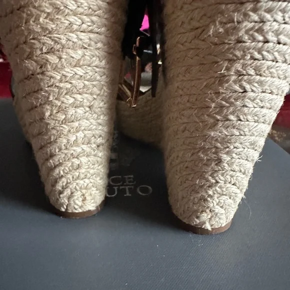 Vince Camuto Black Maurita Espadrille Wedge Platform sandals - Picture 12 of 12